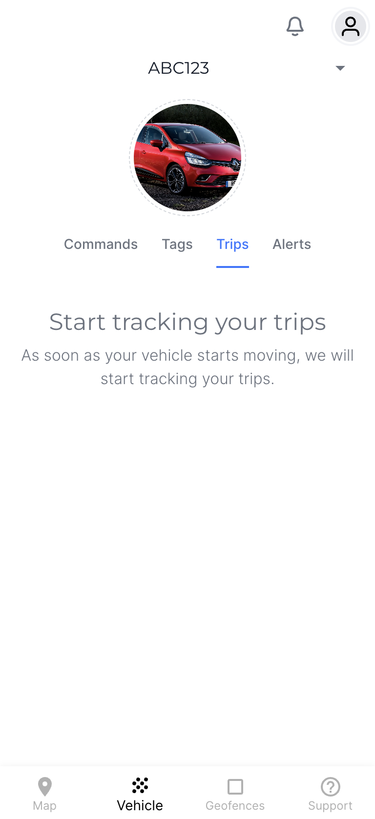 Trip playback interface